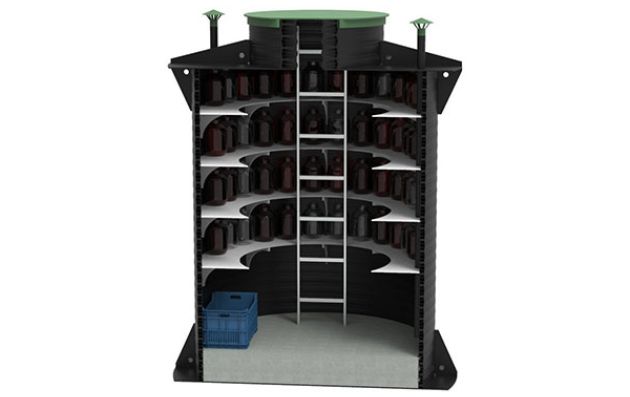 Пластиковый погреб (круглый, диаметр 1,5 метра)