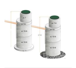 Ж\Б септик на базе метровых колец