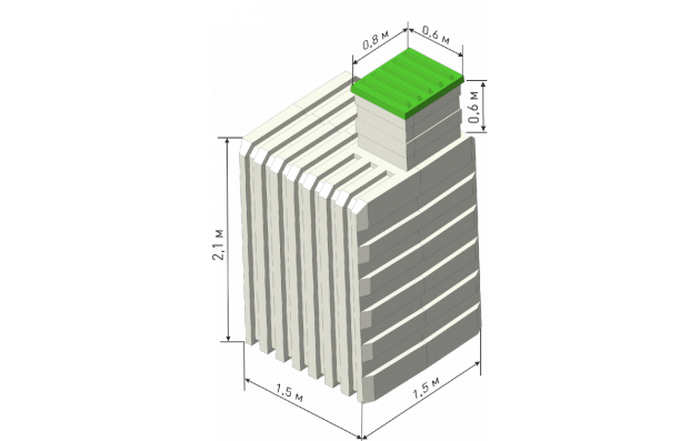 Пластиковый погреб Чистовод 1500