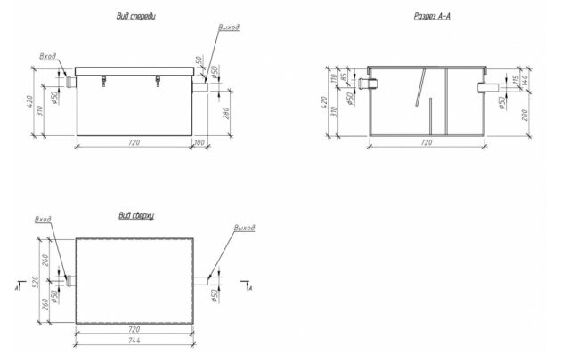 Жироуловитель под мойку Alta M-In 1.0-90