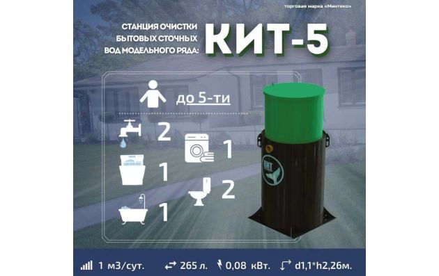 Станция биологической очистки Кит - 5